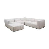 Lauriston Premium Fabric 6 PCs Modular Sectional - Monique Beige