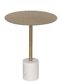 SELAH SIDE TABLE WITH GOLD TOP / MARBLE BASE
