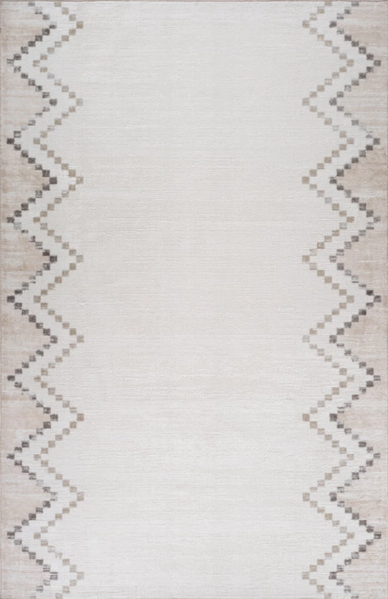 Siena Minimalist White Textured Area Rug