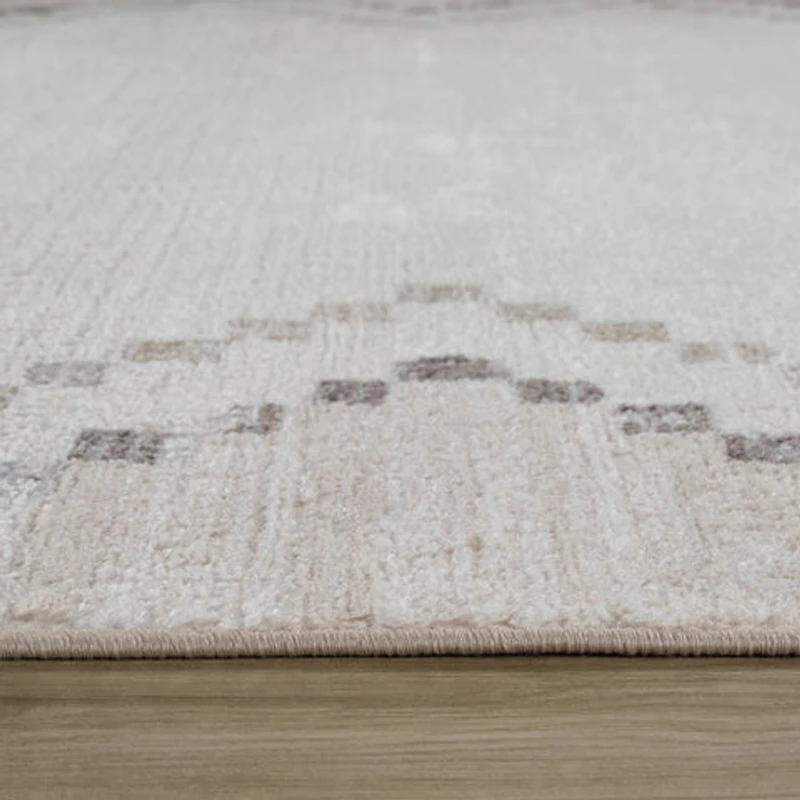 Siena Minimalist White Textured Area Rug