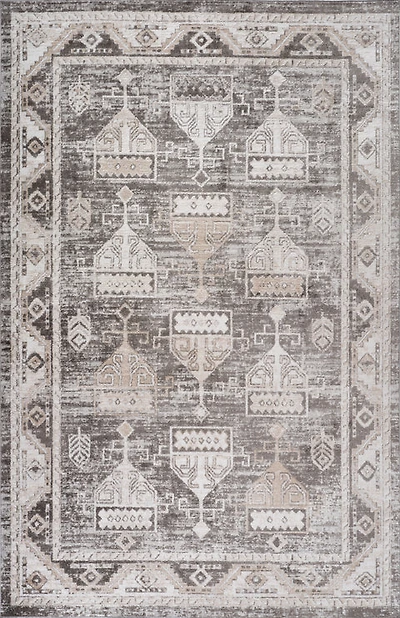 Siena White Contemporary Patterned Area Rug