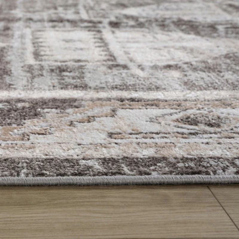 Siena White Contemporary Patterned Area Rug