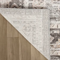 Siena White Contemporary Patterned Area Rug