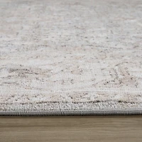 Siena Soft Touch White Floral Rug