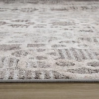 Siena White Woven Diamond Pattern Area Rug