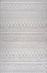 Siena White Geometric Luxe Area Rug