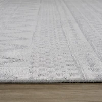 Siena White Geometric Luxe Area Rug