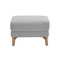 Tashi Boucle Ottoman - Grey