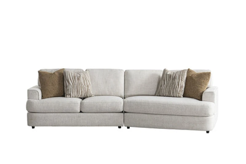 Colette 2 PCs Sectional w/4 Pillows