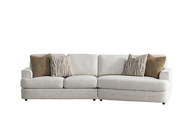 Colette 2 PCs Sectional w/4 Pillows
