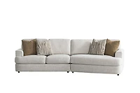 Colette 2 PCs Sectional w/4 Pillows