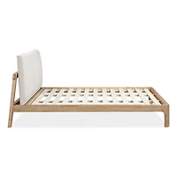 Furano Upholstered Two Cushion Platform Bed Ginger and Natural Line