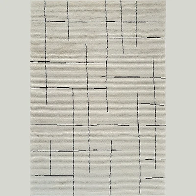 Terra Cream Modern Geometric Area Rug – 7' x 10'