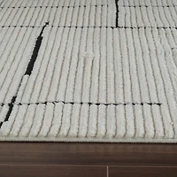 Terra Cream Modern Grid Rug – 5x8