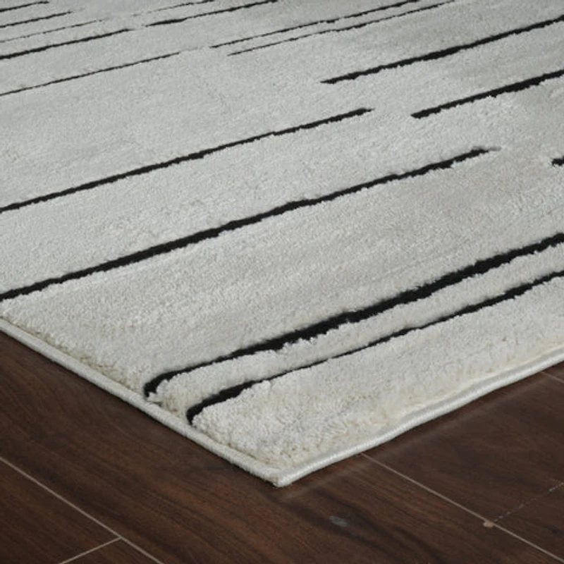 Terra Cream Linear Stripe Rug – 5x8