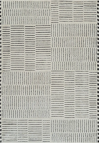 Terra Cream Abstract Striped Area Rug