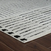 Terra Cream Abstract Striped Area Rug