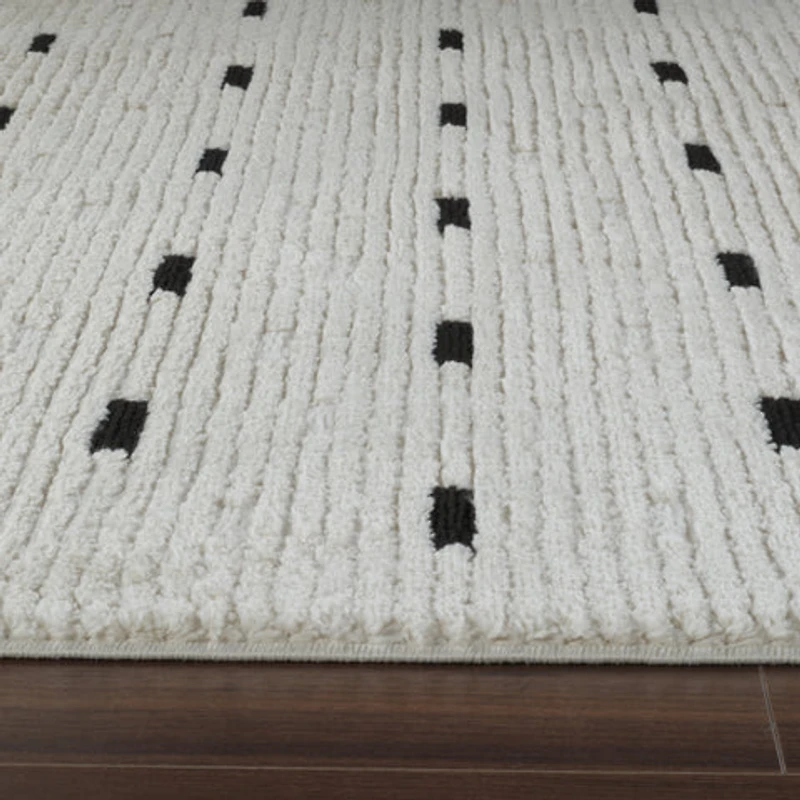 Terra Cream Textured Modern Area Rug