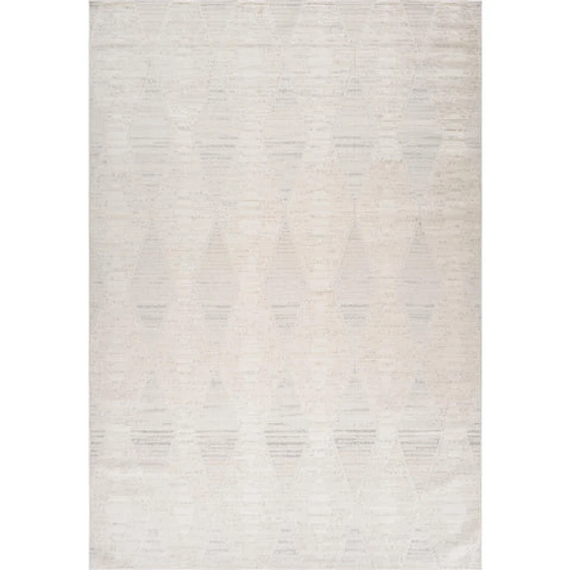 Tulum Cream Tribal Diamond Area Rug