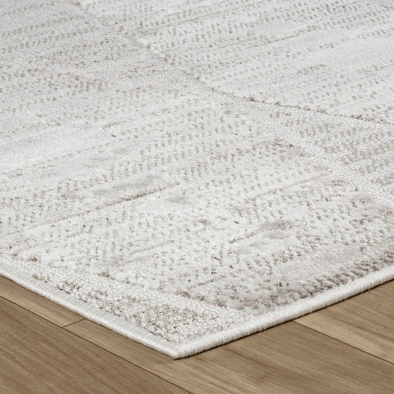Tulum Grey Diamond-Inspired Area Rug