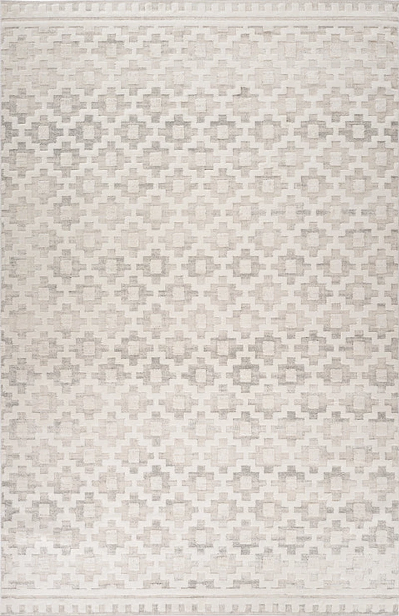 Tulum Beige Abstract Lines Area Rug