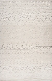 Tulum Beige Textured Moroccan Area Rug