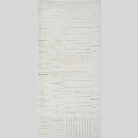 Tulum Beige Geometric Grid Area Rug