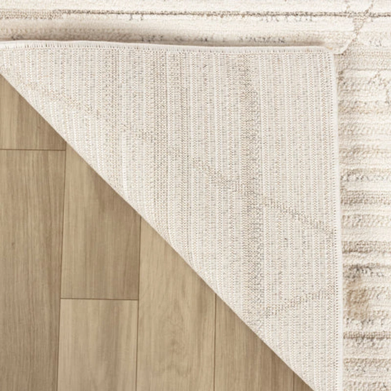Tulum Beige Boho Diamond Area Rug