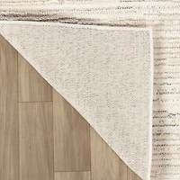 Tulum Beige Minimalist Chevron Area Rug