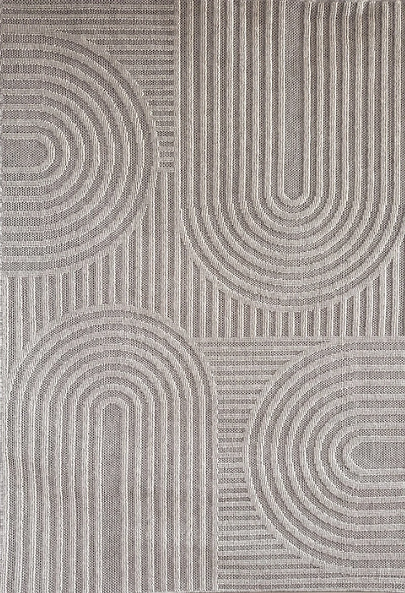 Utopia Grey Modern Wavy Lines Area Rug