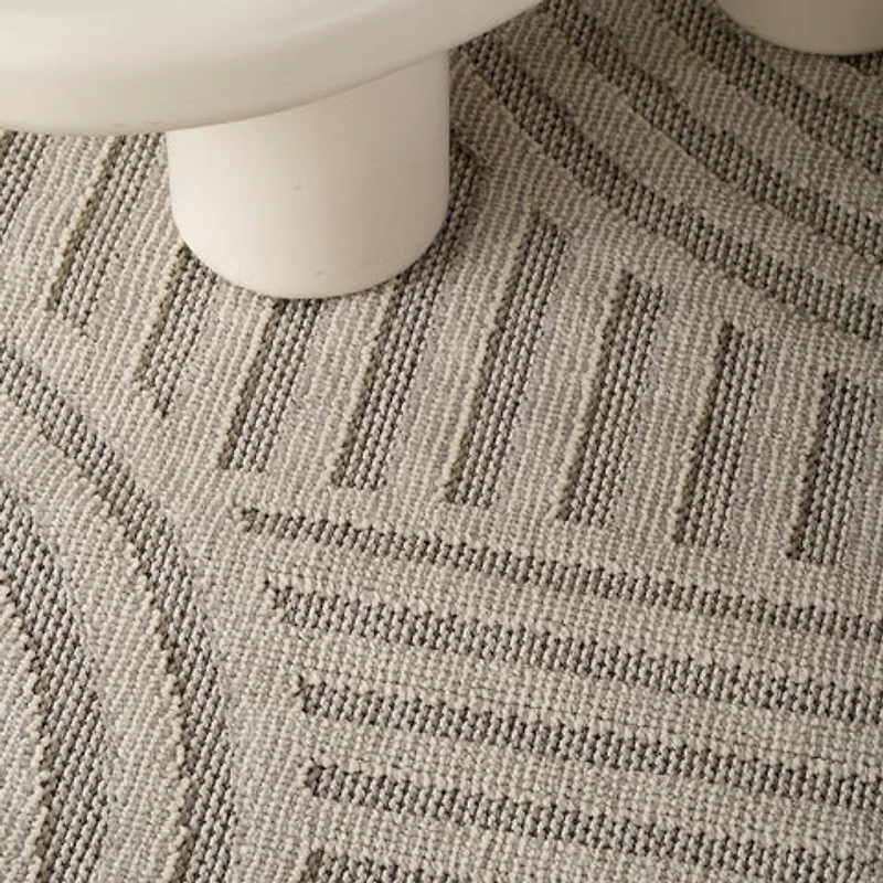 Utopia Grey Modern Wavy Lines Area Rug