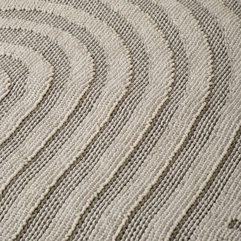 Utopia Grey Modern Wavy Lines Area Rug