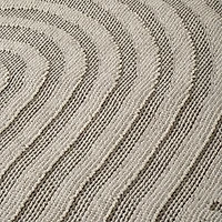 Utopia Grey Modern Wavy Lines Area Rug