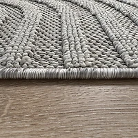 Utopia Grey Modern Wavy Lines Area Rug