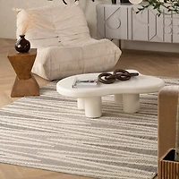 Utopia Grey Distressed Geometric Area Rug