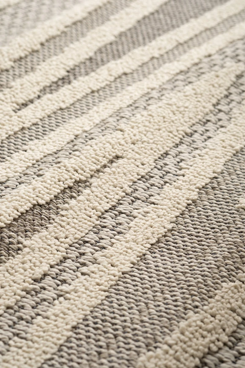 Utopia Grey Distressed Geometric Area Rug