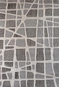 Utopia Grey Abstract Marble Area Rug