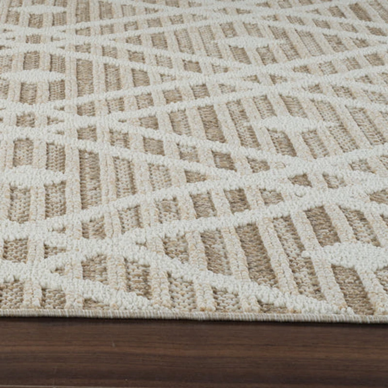 Utopia Brown Diamond Modern Area Rug – 5' x 8'