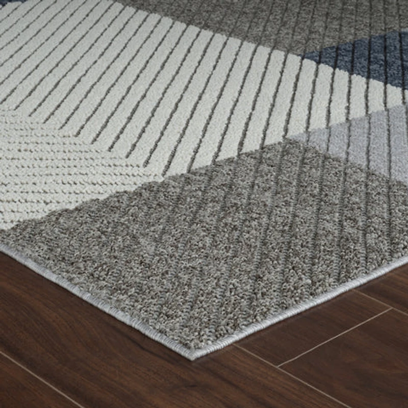 Utopia Grey Modern Abstract Area Rug