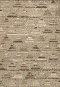 Utopia Beige Geometric Modern Area Rug