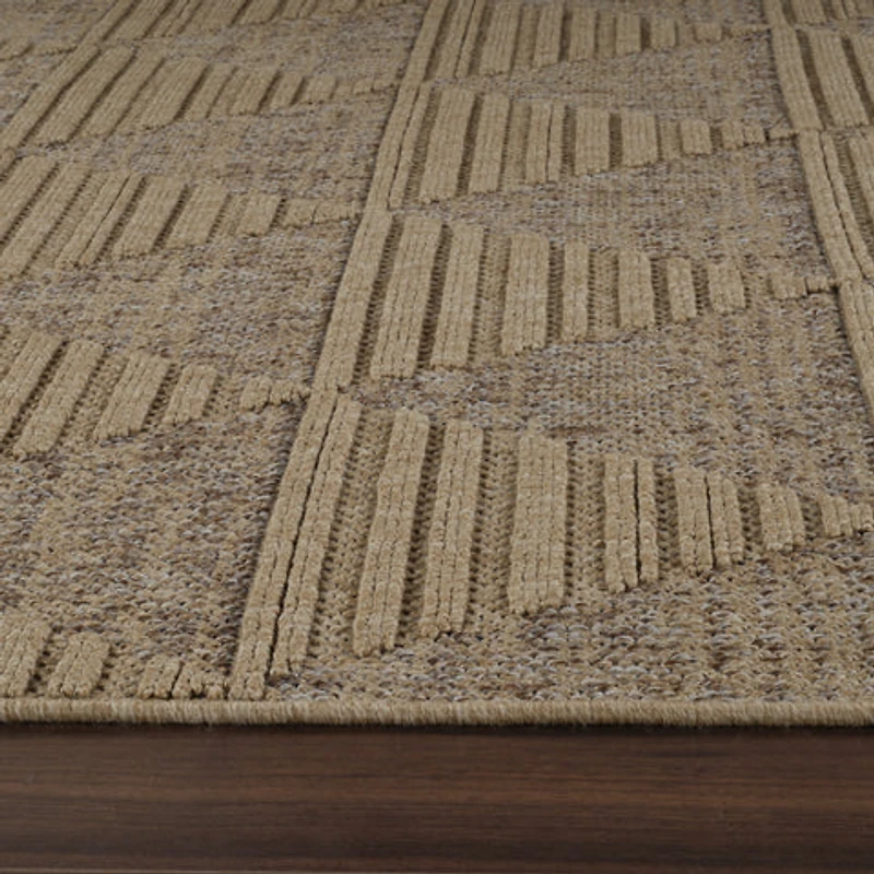 Utopia Beige Geometric Modern Area Rug