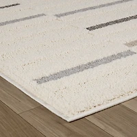 Valencia White Subtle Damask Area Rug