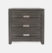 Altamonte 3 Drawer Power Nightstand - Brushed Grey - Greater Vancouver Furniture