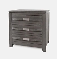 Altamonte 3 Drawer Power Nightstand - Brushed Grey - Greater Vancouver Furniture