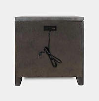 Altamonte 3 Drawer Power Nightstand - Brushed Grey - Greater Vancouver Furniture