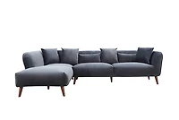 Modular Maja Velvet Sectional - Champagne