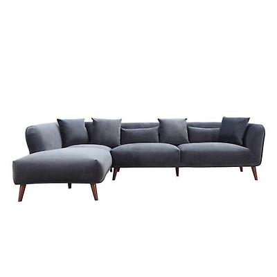 Modular Maja Velvet Sectional - Champagne