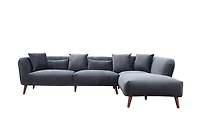 Modular Maja Velvet Sectional - Champagne