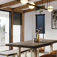 Quorra Large Dining Table - Vinegar Matte Top/ U Tube Metal Base