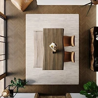 Quorra Large Dining Table - Vinegar Matte Top/ U Tube Metal Base